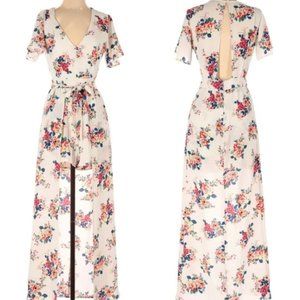 Floral Maxi Romper Dress. Size 3.
